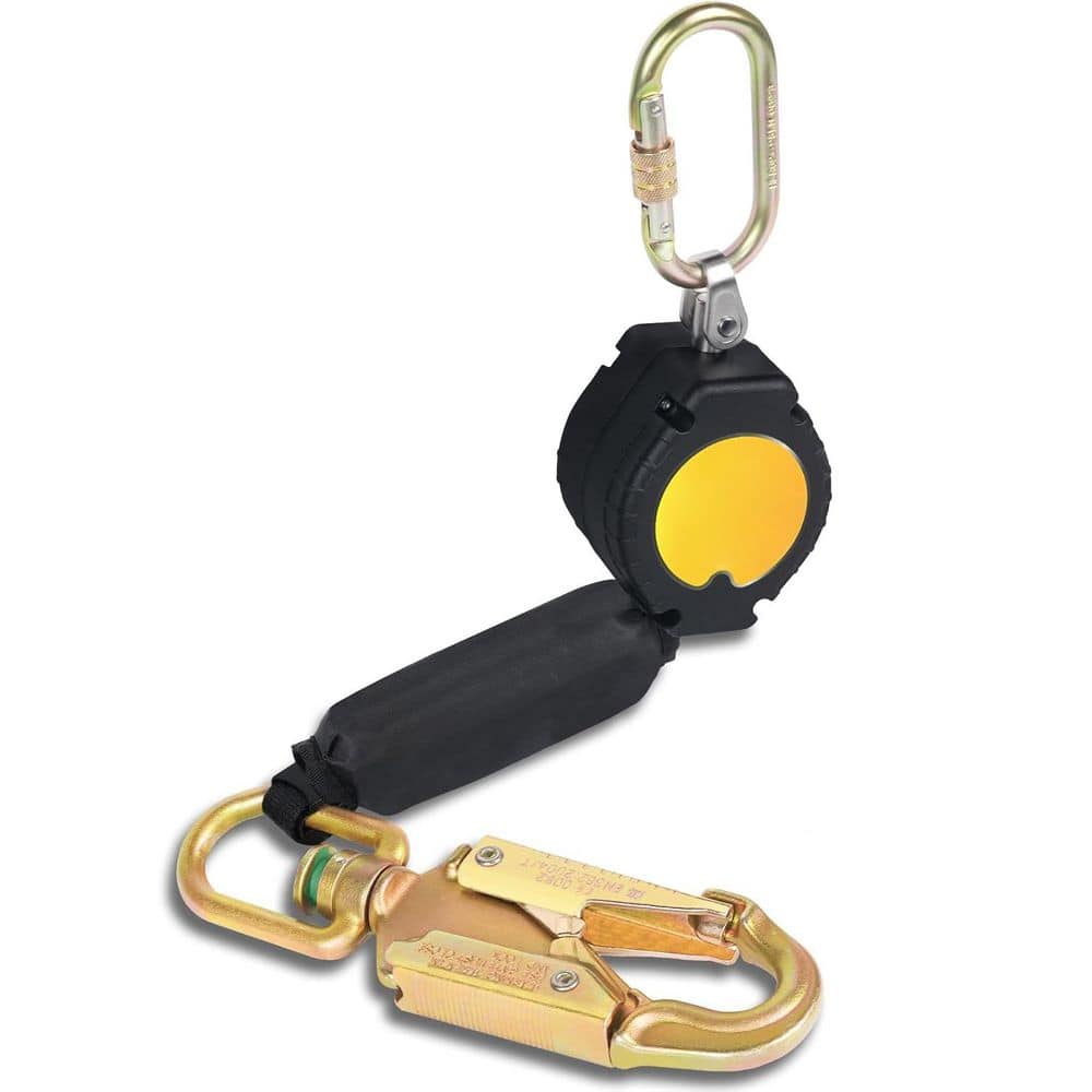 12 Pack Retractable Tool Lanyard with Single Metal Buckle Loop End Aluminum Screw Lock Shock Cord Stopper Lifeline - Hercitys