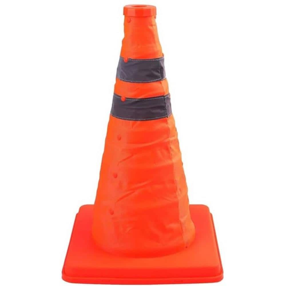 15 in. Orange Reflective Multi-Purpose Collapsible Safety Cone - Hercitys