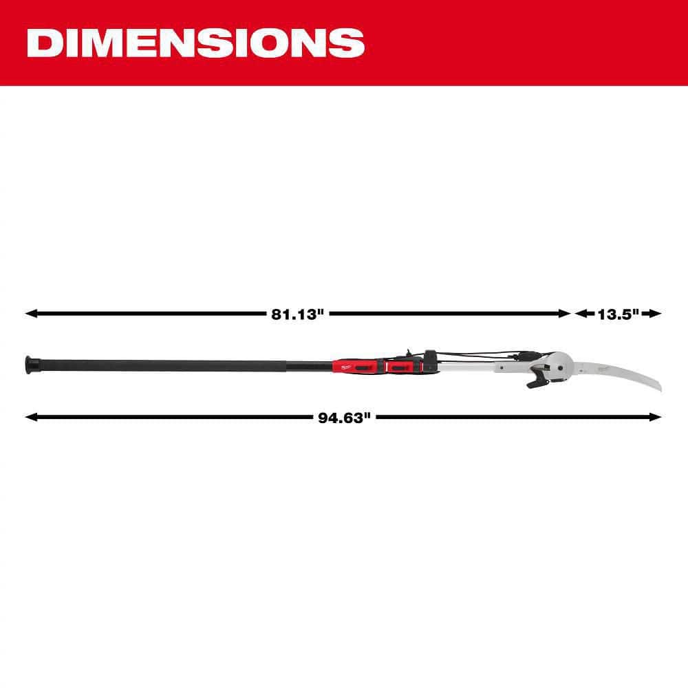 1-1/4 in. Cut Capacity, Fiberglass/Telescoping Pole 16 ft. Tree Pruner with 13 in. High Carbon Steel Blade - Hercitys
