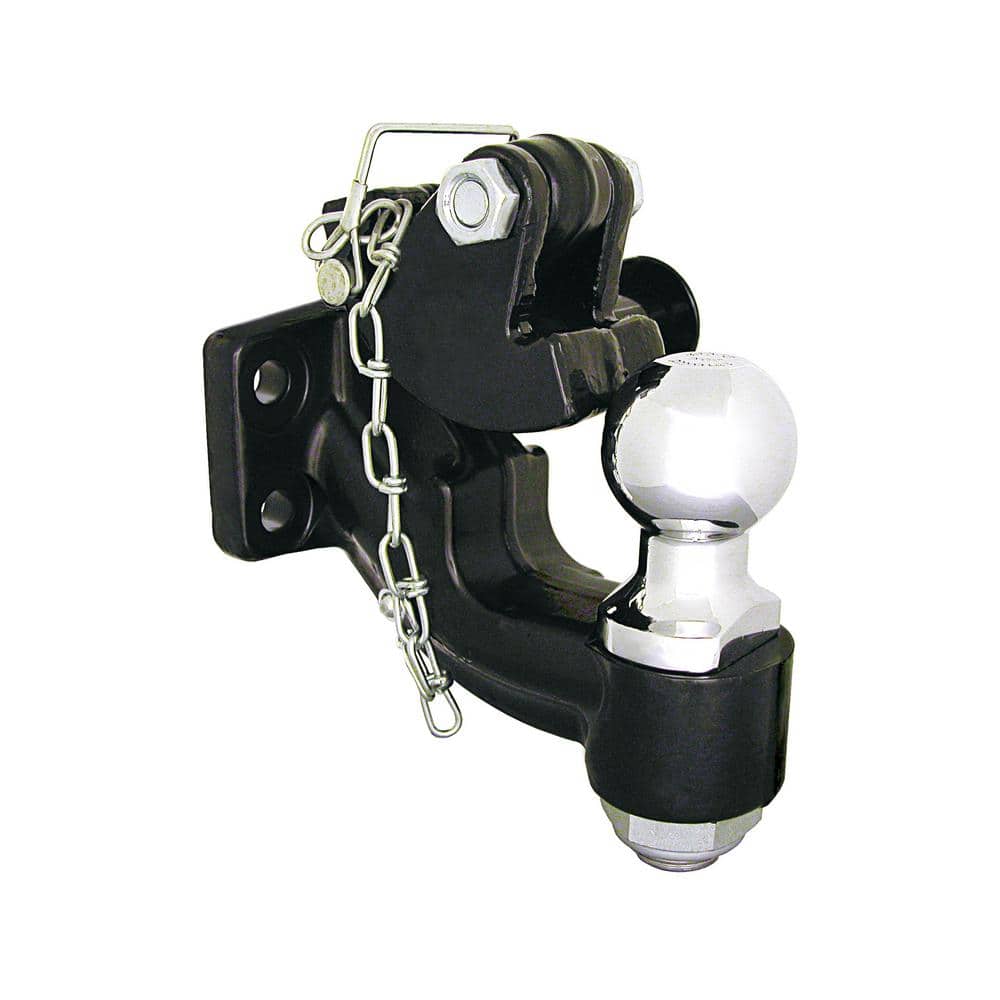 10-Ton Combination Ball and Pintle Hitch with Mounting Kit - Hercitys