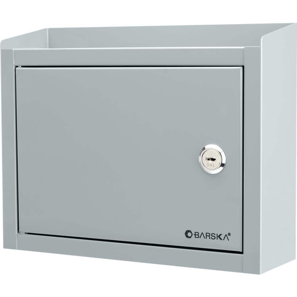 0.13 cu. ft. Steel Multi-Purpose Safe Drop Box, Gray - Hercitys