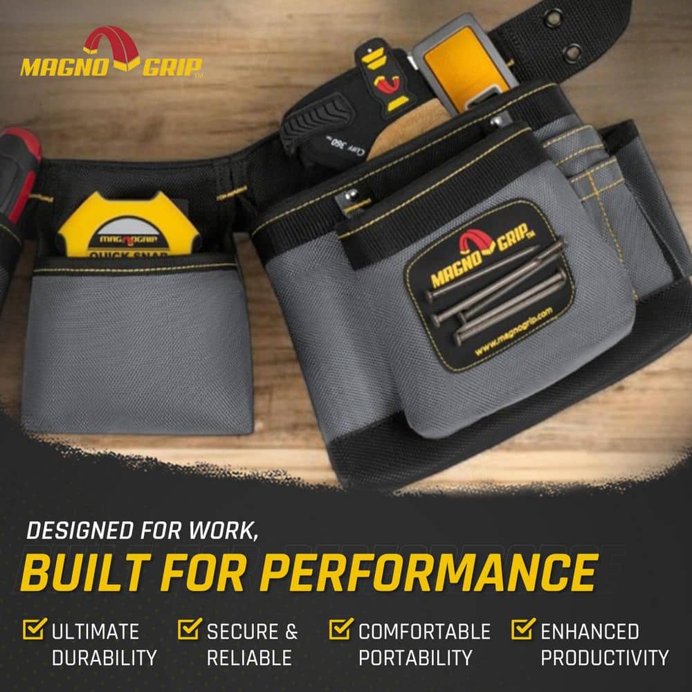 12-Pocket Magnetic Carpenter’s Tool Belt - Hercitys