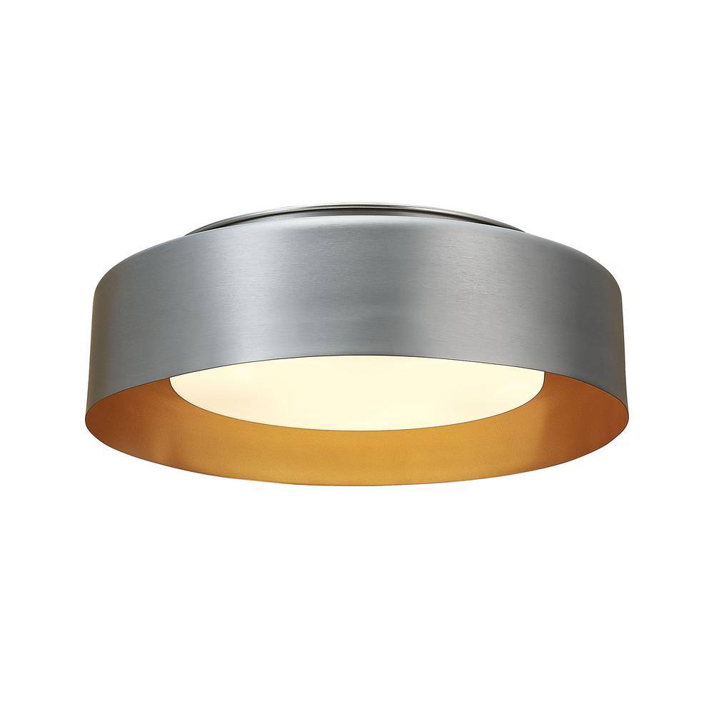 16 in. 3-Light Satin Nickel Flush Mount - Hercitys