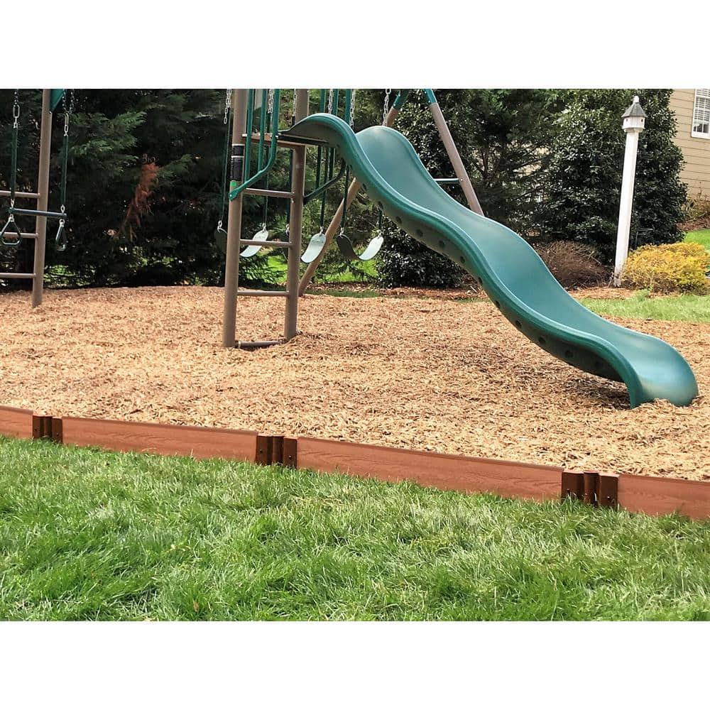 1 in. Profile Classic Sienna 16 ft. Straight Playground Border - Hercitys