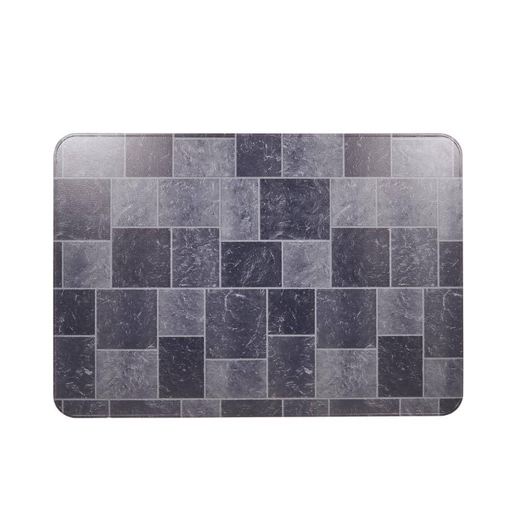 36 in. x 52 in. Shelter Type Gray Slate Tile Stove Board - Hercitys