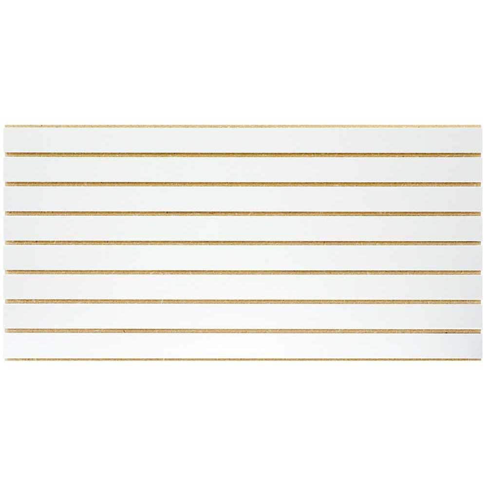2 ft. x 4 ft. White Slatwall Easy Panel (2-Piece per Box) - Hercitys
