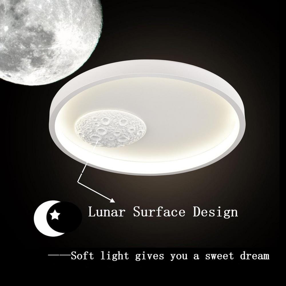 31 in. 1-Light White Flush Mount with No Glass Shade and No Bulbs Included 1-Pack - Hercitys