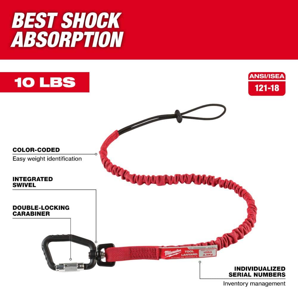 10 lbs. Locking Tool Lanyard - Hercitys