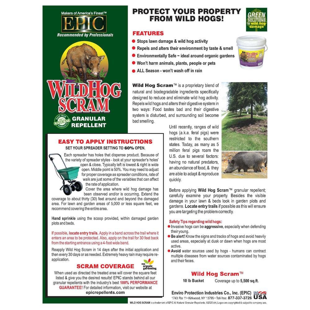 10 lbs. Wild Hog Repellent Granular Bag - Hercitys