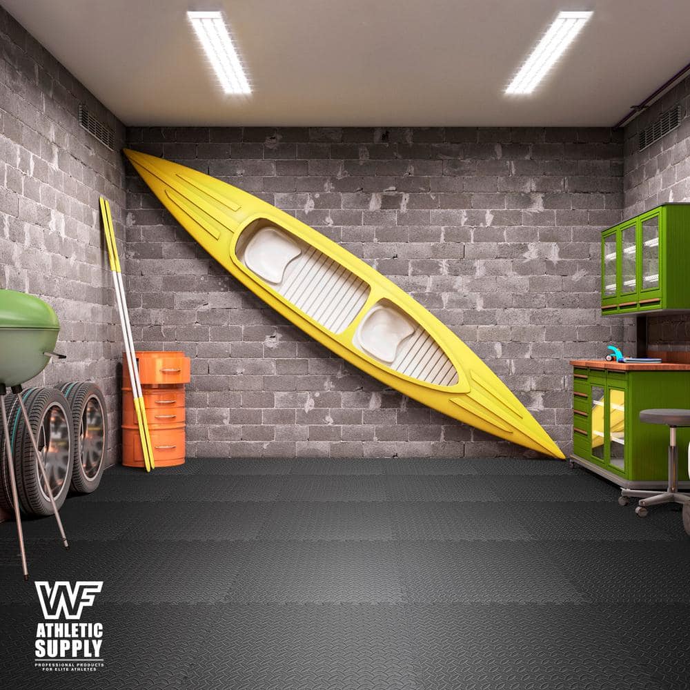 24 in. x 24 in. x 3/4 in. Extra Thick Interlocking Puzzle Exercise Mat for Home and Gym Equipment (48 sq. ft.) - Hercitys