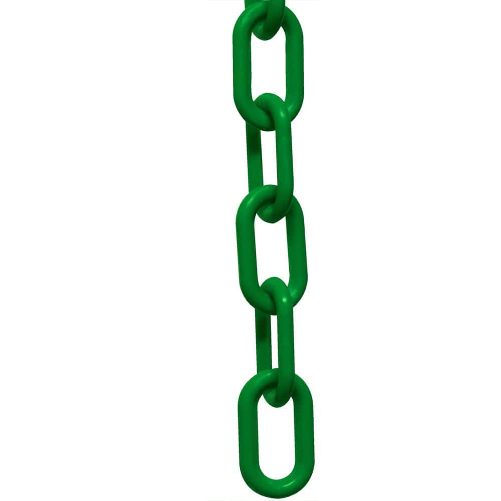 1 in. (#4, 25 mm) x 25 ft. Green Plastic Chain - Hercitys