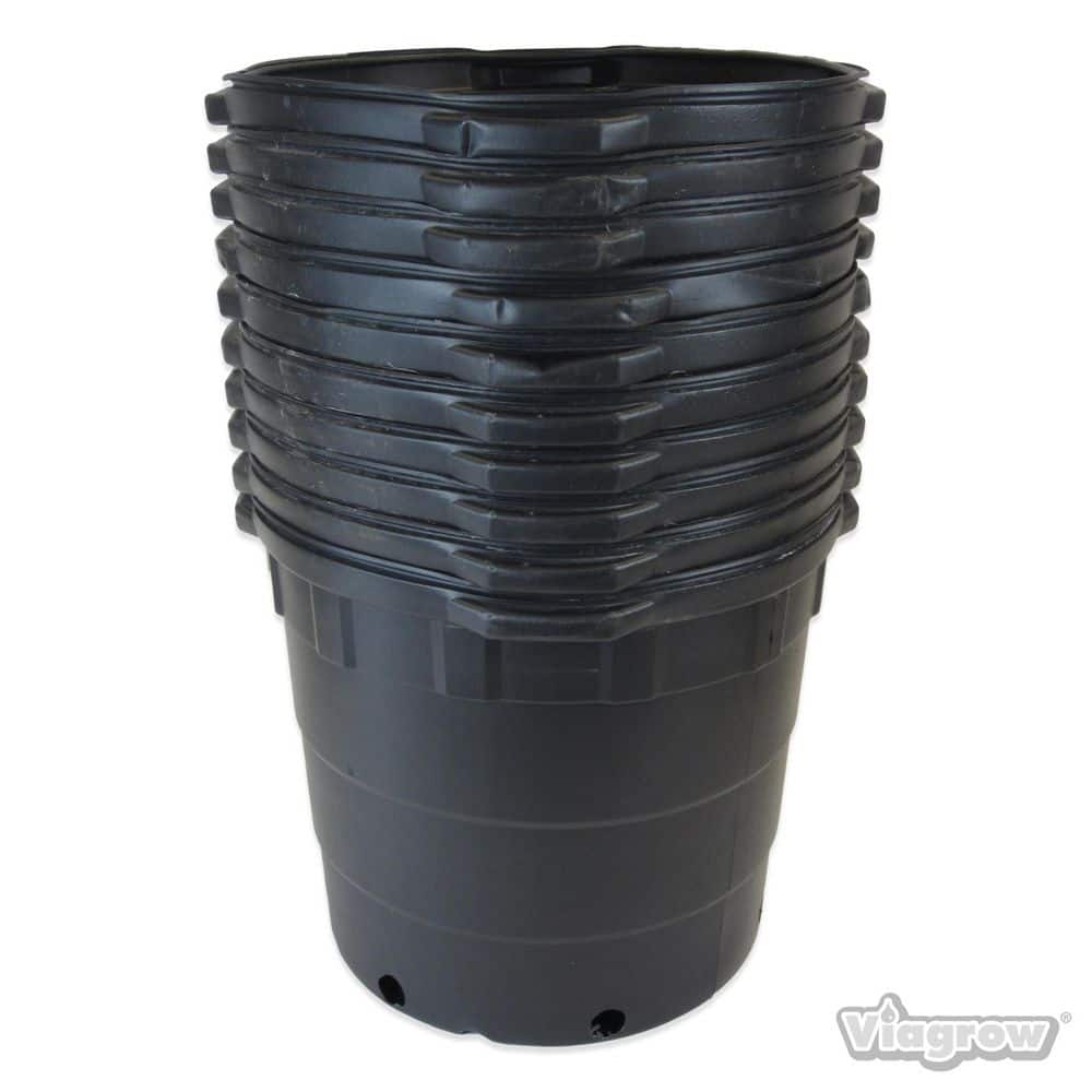 10 Gal. Round Plastic Nursery Pots (10-Pack) - Hercitys