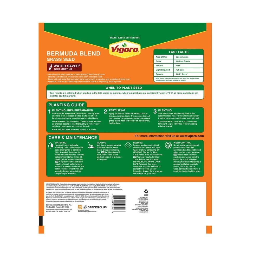 1 lb. Bermuda Grass Seed Blend with Water Saver Seed Coating - Hercitys