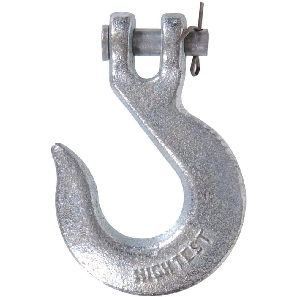 1/2 in. Zinc-Plated Forged Steel Chain Hook with Grade 43 in Clevis Type Slip Hook (1-Pack) - Hercitys