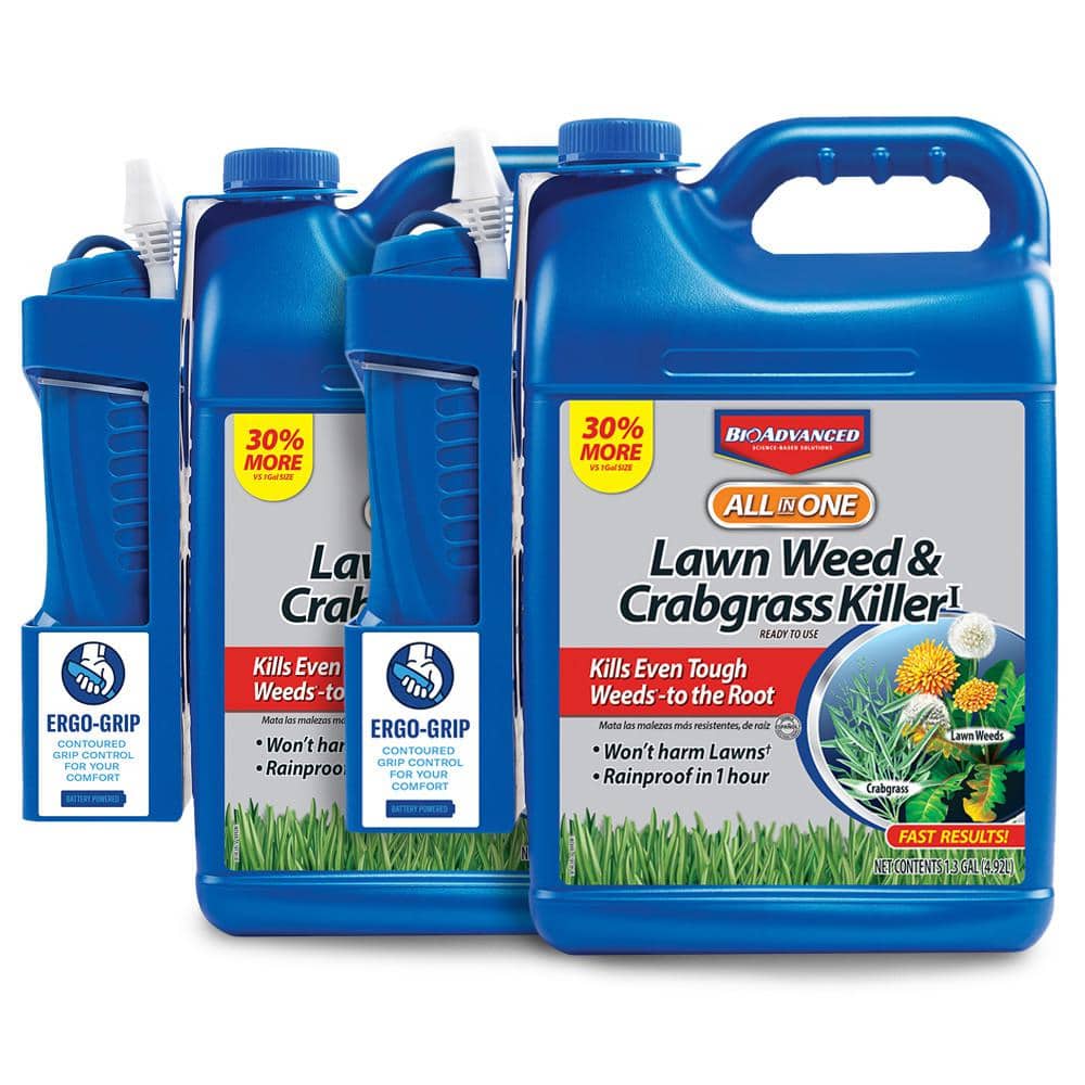 1.3 Gal. Ready-To-Use All-In-1 Lawn Weed and Crabgrass Killer (2-Pack) - Hercitys