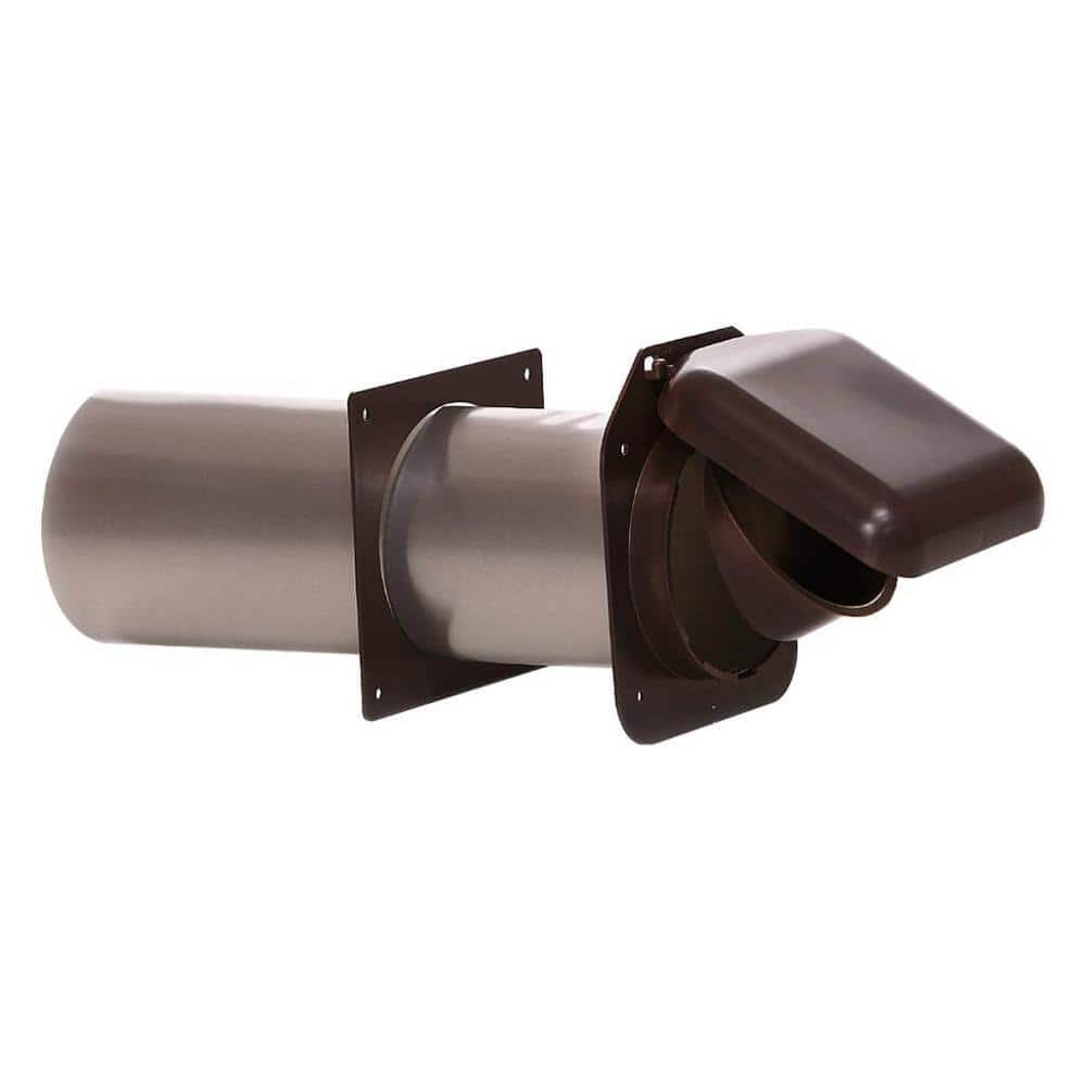 4 in. Low Profile Dual Door Wall Vent in Brown - Hercitys