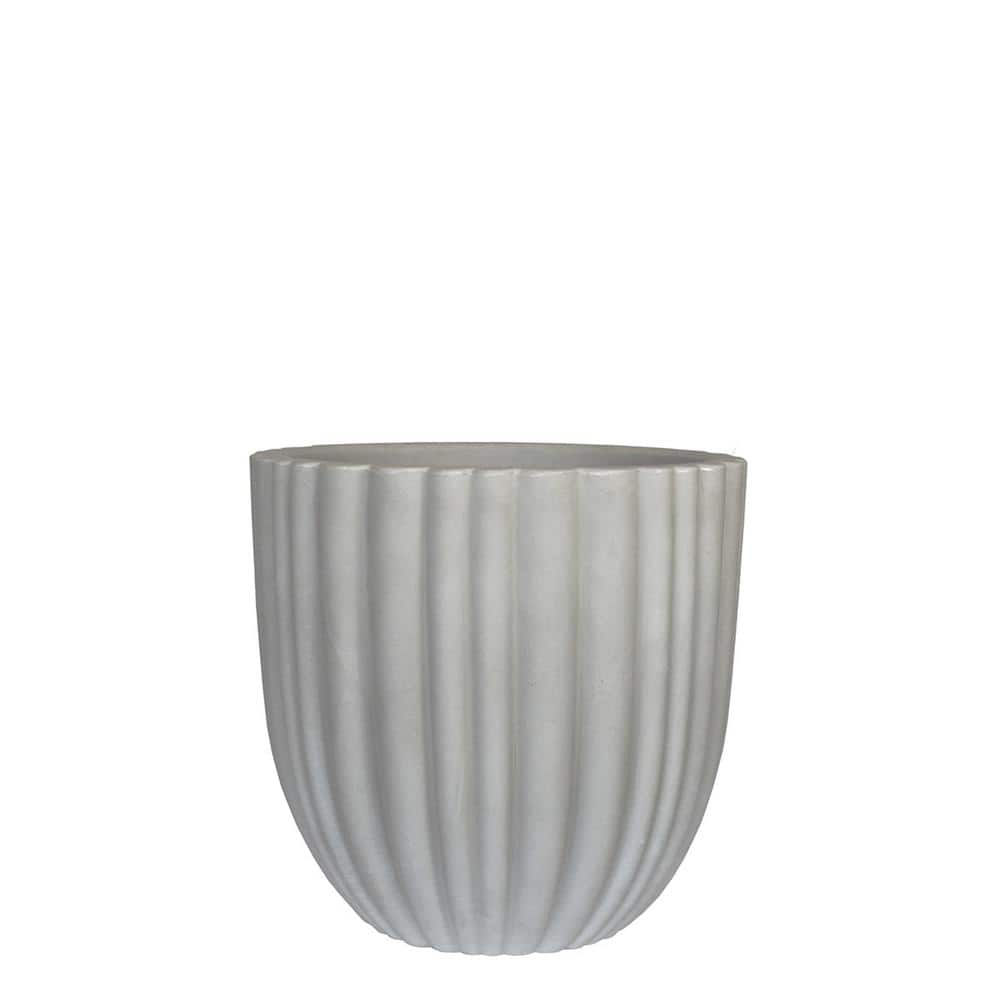 15.7 in. Dia x 15.7 in. H Cacau Antique Branco Plastic Planter - Hercitys