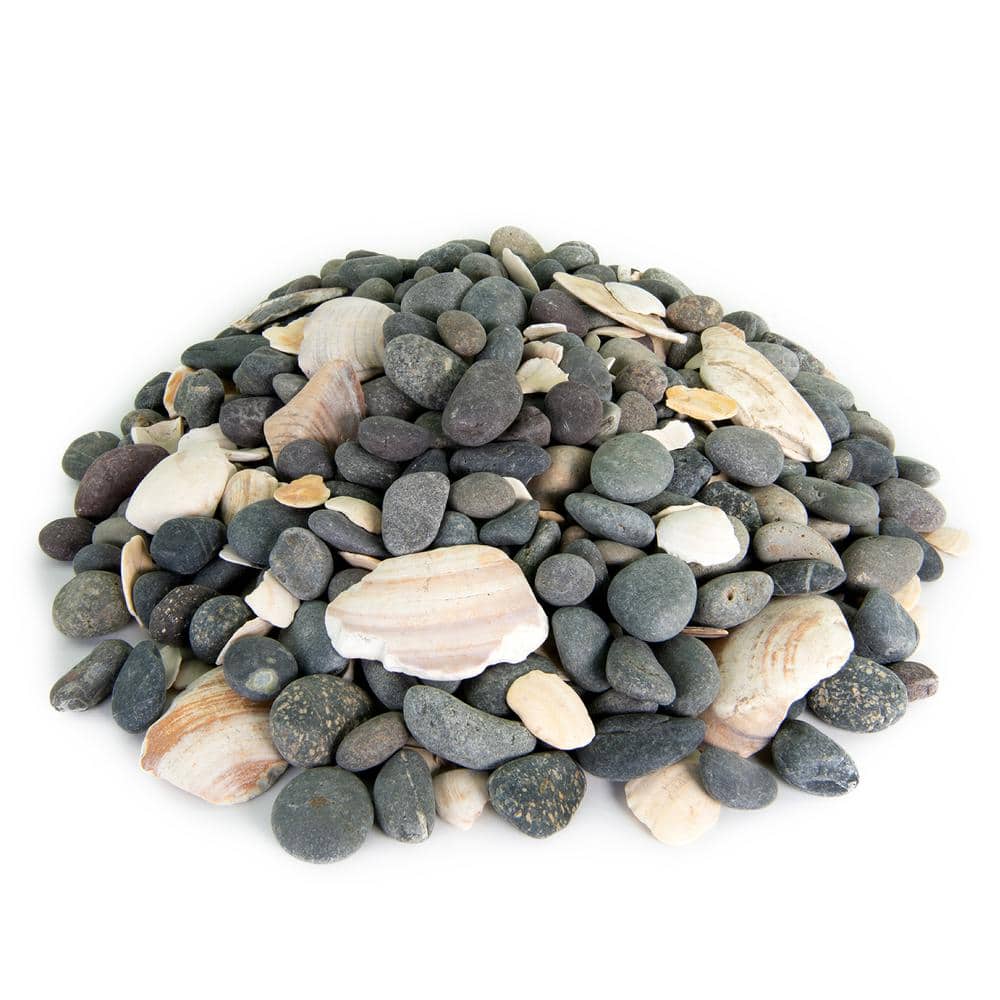 0.50 cu. ft. 5/8 in. to 7/8 in. San Quintin Mexican Beach Pebble Smooth Round Rock for Gardens, Landscapes and Ponds - Hercitys