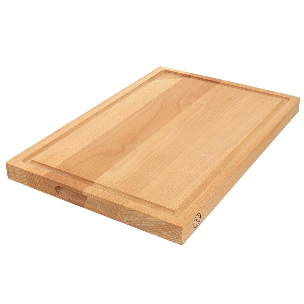 18 in. x 12 in. Reversible Rectangle Beech Wood Cutting Board - Hercitys
