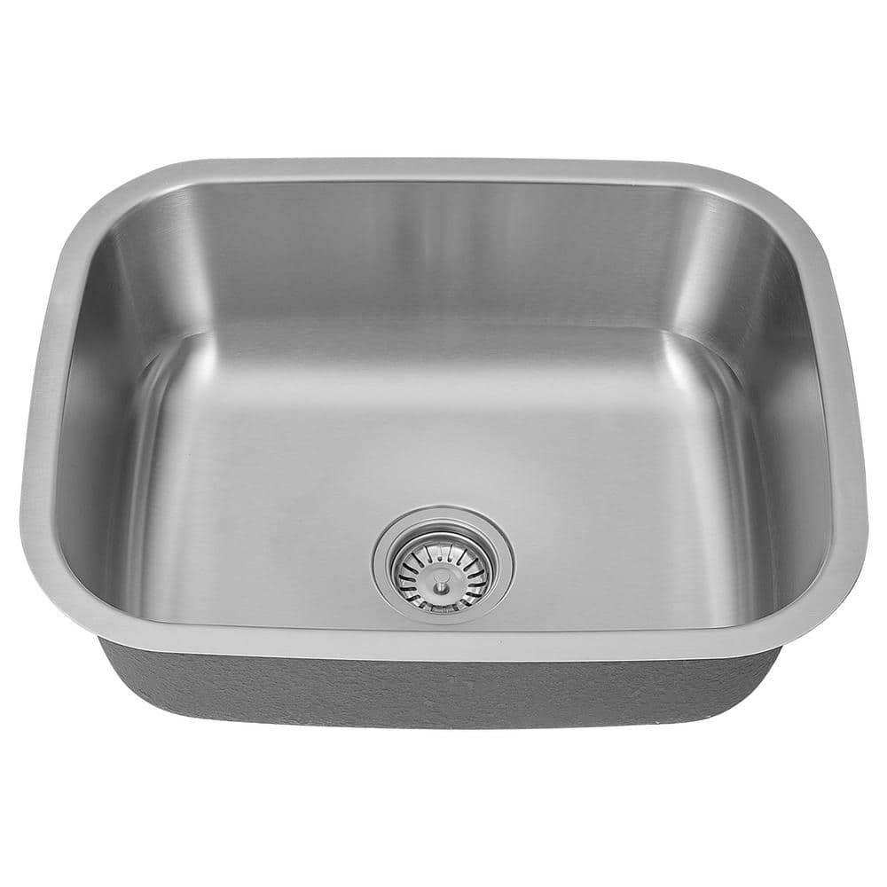 23 in. Drop in/Undermount Single Bowl 18-Gauge Stainless Steel Classic Kitchen Sink - Hercitys