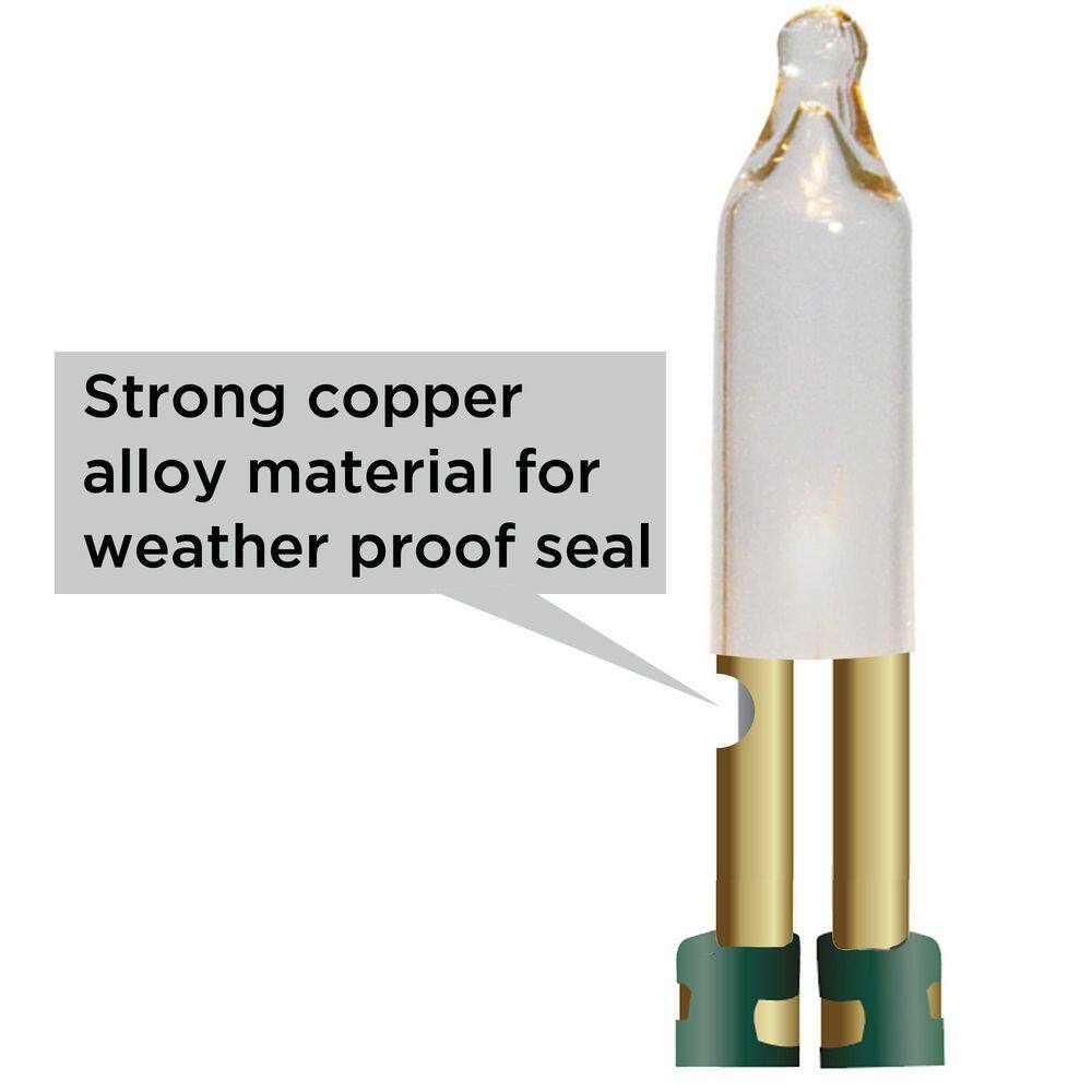 100-Light Red with Green Wire String to String Mini Light Set (Set of 24) - Hercitys