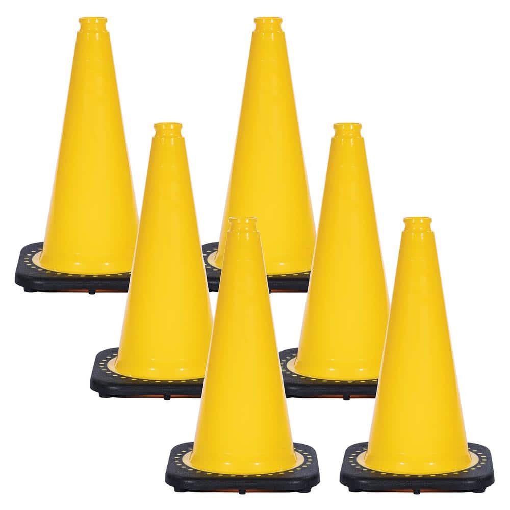 18 in. Yellow Traffic Cones - Hercitys