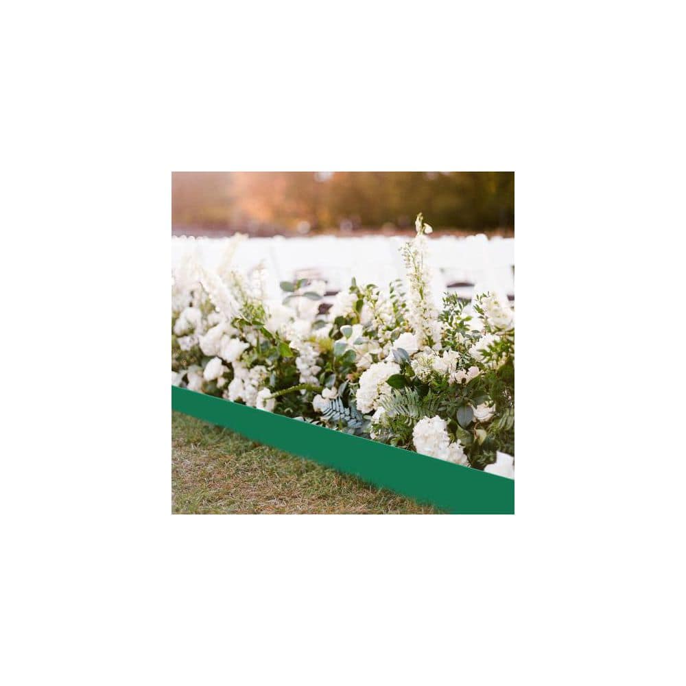 42 in. x 5 in. x 0.2 in. Green Steel Landscape Edging with Rust-Resistant and Waterproof Metal Border (2-Piece) - Hercitys