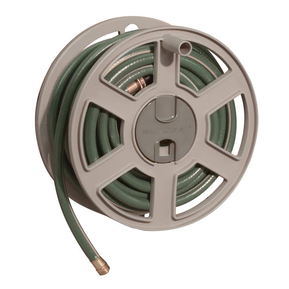 100 ft. Sidewinder Wall Mount Hose Reel, Light Taupe - Hercitys