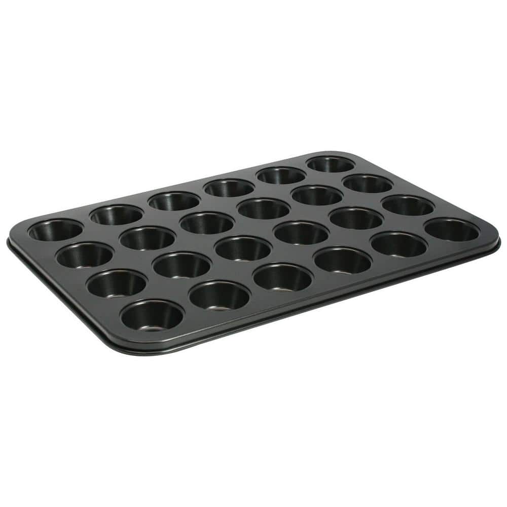 24-Cup 1-1/2 Oz. Non-Stick Carbon Steel Mini Muffin Pan - Hercitys