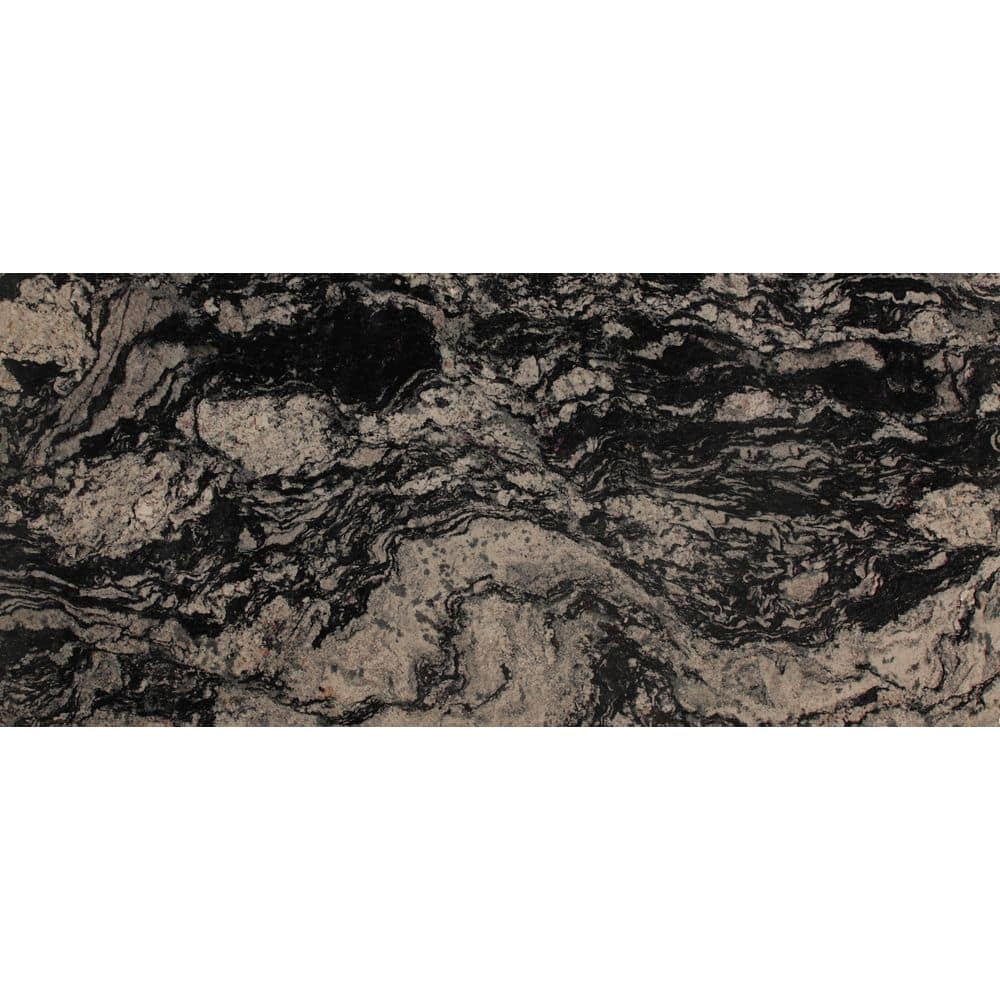3 in. x 3 in. Granite Countertop Sample in Black Indiano - Hercitys