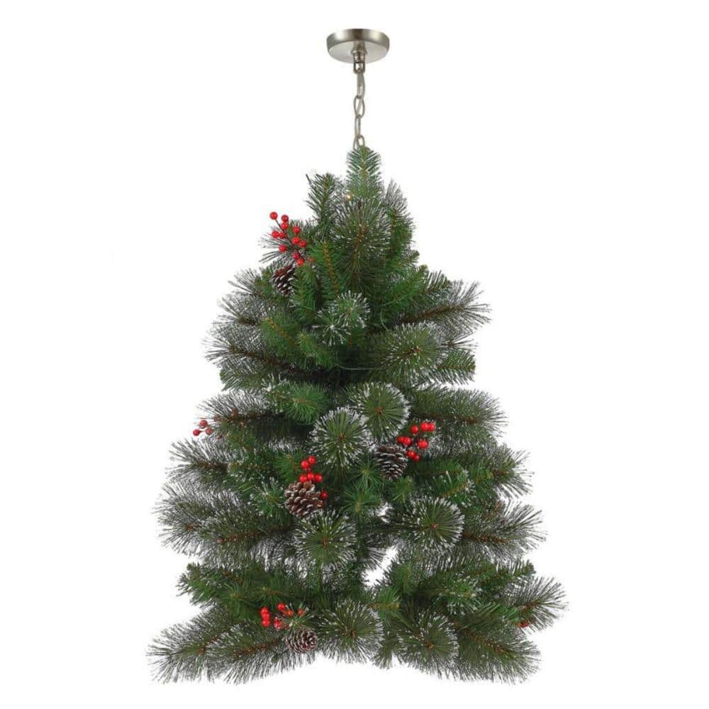 3 ft. Pre-Lit Artificial Christmas Tree Chandelier, Green - Hercitys