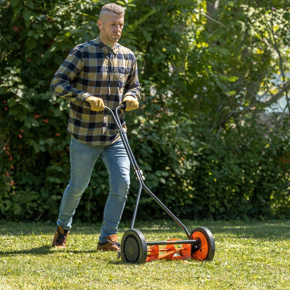 16 in. 4-Blade Manual Walk Behind Reel Lawn Mower - Hercitys