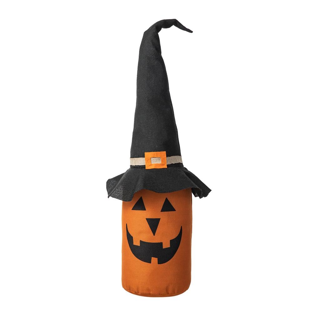 24 in. H Halloween Linen Jack-O-Lantern Doorstop Porch Decor - Hercitys