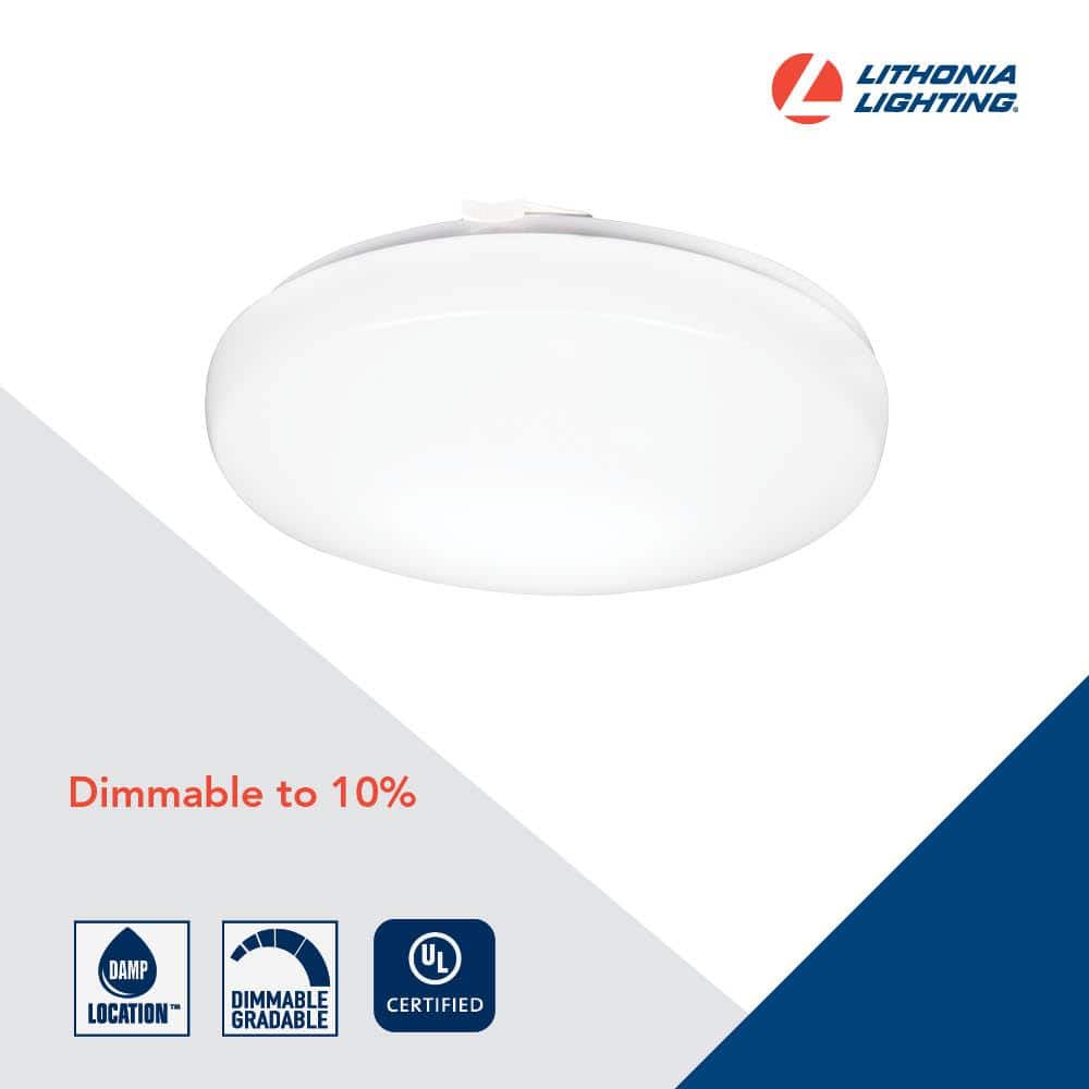 11 in. White LED Round Flush Mount - Hercitys