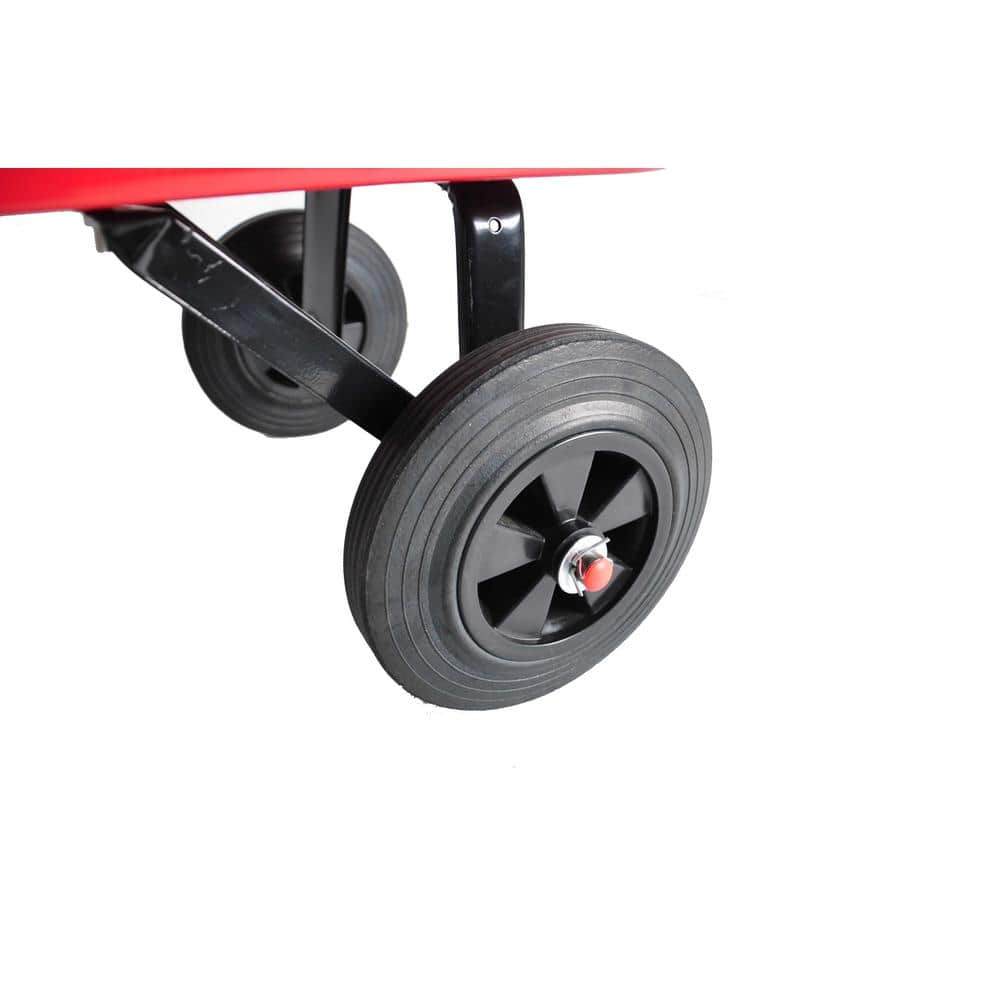 1.2 cu. ft. Steel Garden Cart Cargo Wagon in Red - Hercitys