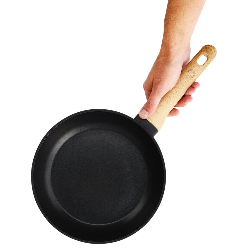 12 in. Aluminum Frying Pan with Soft-Touch Bakelite Handle - Hercitys