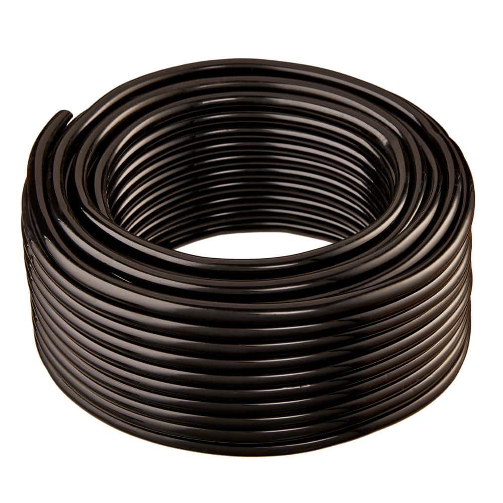 1 in. I.D. x 1 1/4 in. O.D. x 100 ft. Black Flexible Non-Toxic, BPA Free Vinyl Tubing - Hercitys