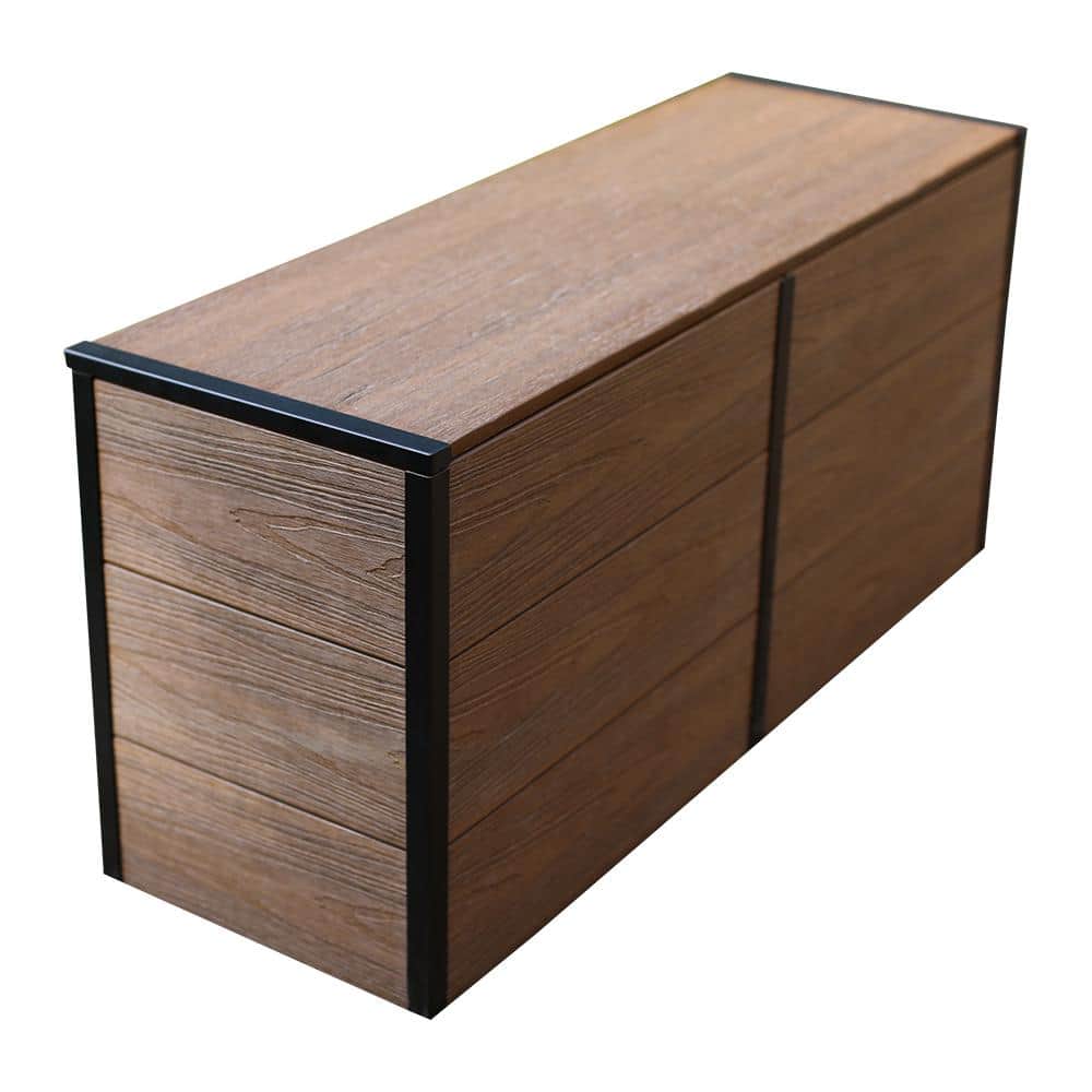 12 in. x 36 in. x 17.25 in. Composite Deck Box in Peruvian Teak - Hercitys