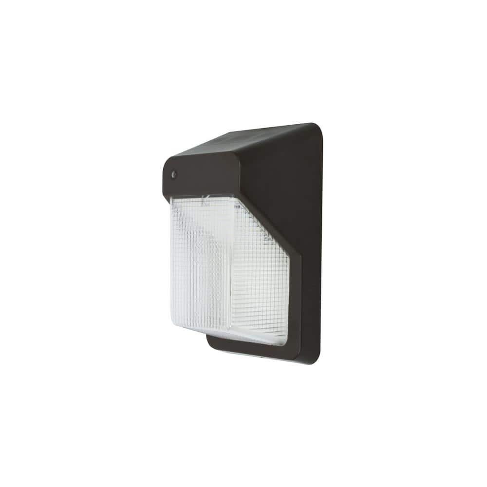 150W Equivalent Integrated LED Bronze Outdoor Vertical Wall Pack Over Door Light, 3000 Lumens - Hercitys