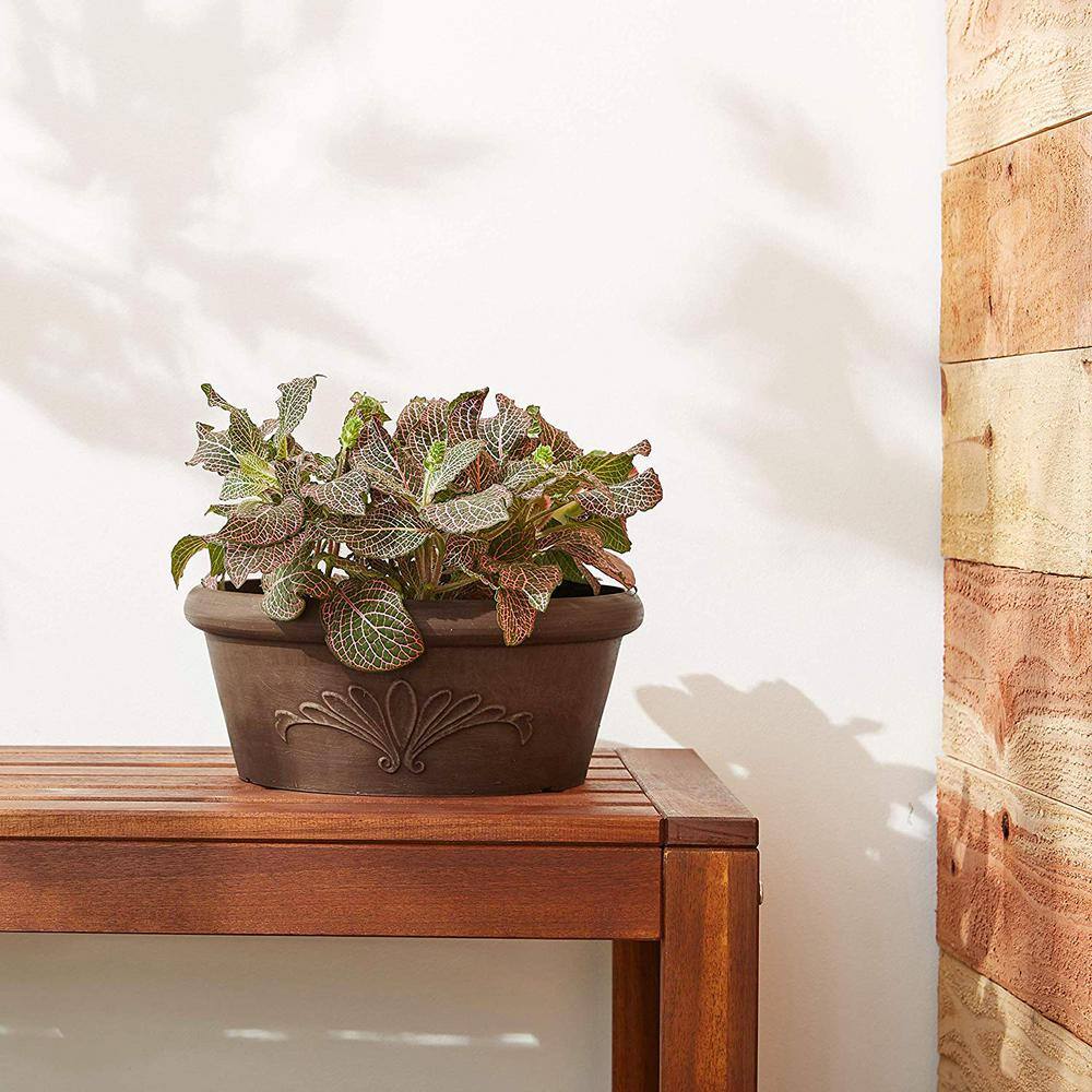 12 in. x 5 in. Chocolate PSW Bulb Pan Pot - Hercitys