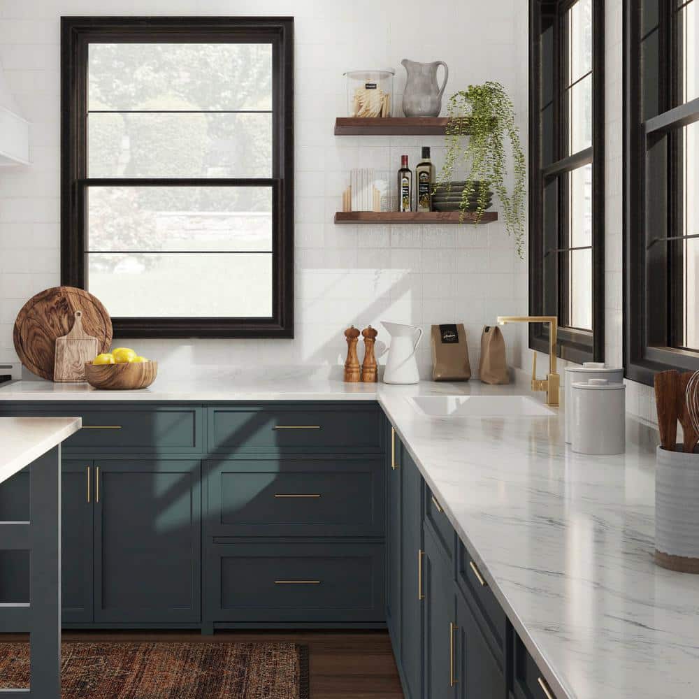 10 ft. Straight Laminate Countertop in Textured Calcutta Marble with Eased Edge and Integrated Backsplash - Hercitys