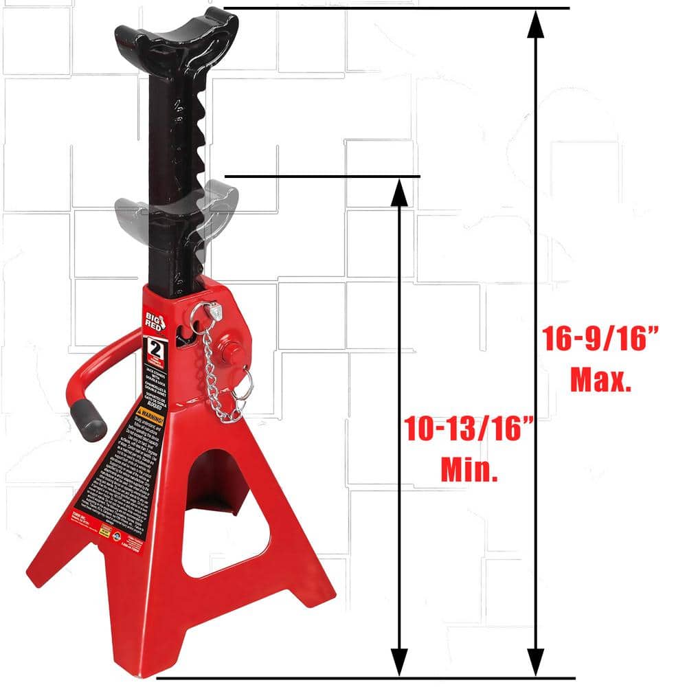 2-Ton Double-Locking Jack Stands (2-Pack) - Hercitys
