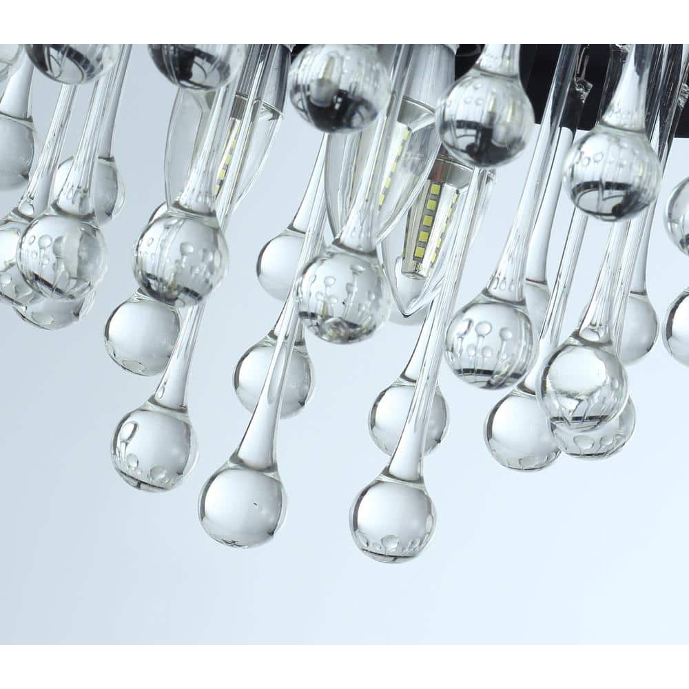 11.8 in. 3-Light Modern Crystal Semi-Flush Mount - Hercitys