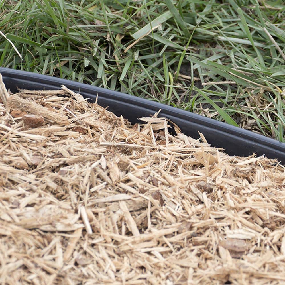 40 ft. L x 1.7 in. H x 2.38 in. W Black Plastic Heavy-Duty No-Dig Edging Kit - Hercitys