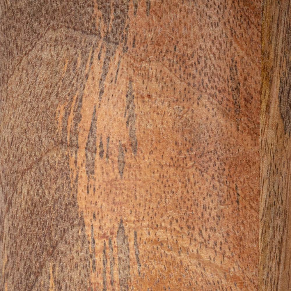 1-Tier White and Brown Round Marble and Wood Cake Stand - Hercitys