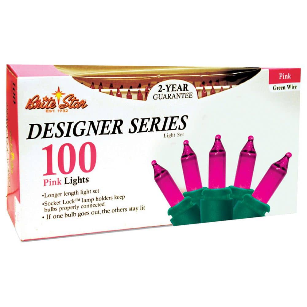 100-Light Designer Series Pink Mini Light Set - Hercitys