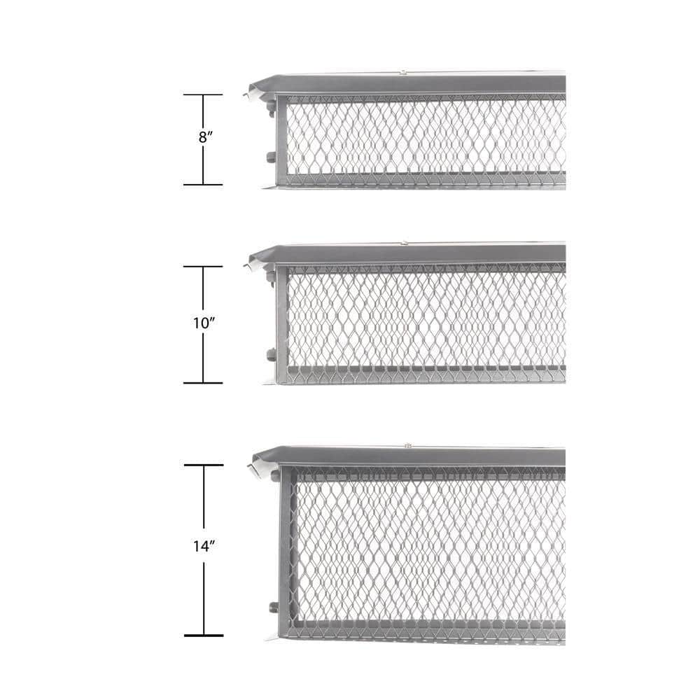 30 in. x 14 in. x 8 in. H Chimney Cap in Stainless Steel - Hercitys