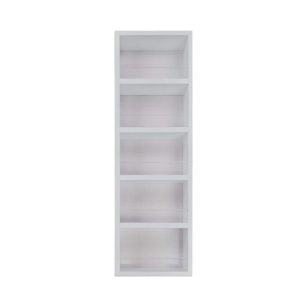 3.5 in. x 14 in. x 35 in. Cityscape White Enamel Wood Spice Rack - Hercitys