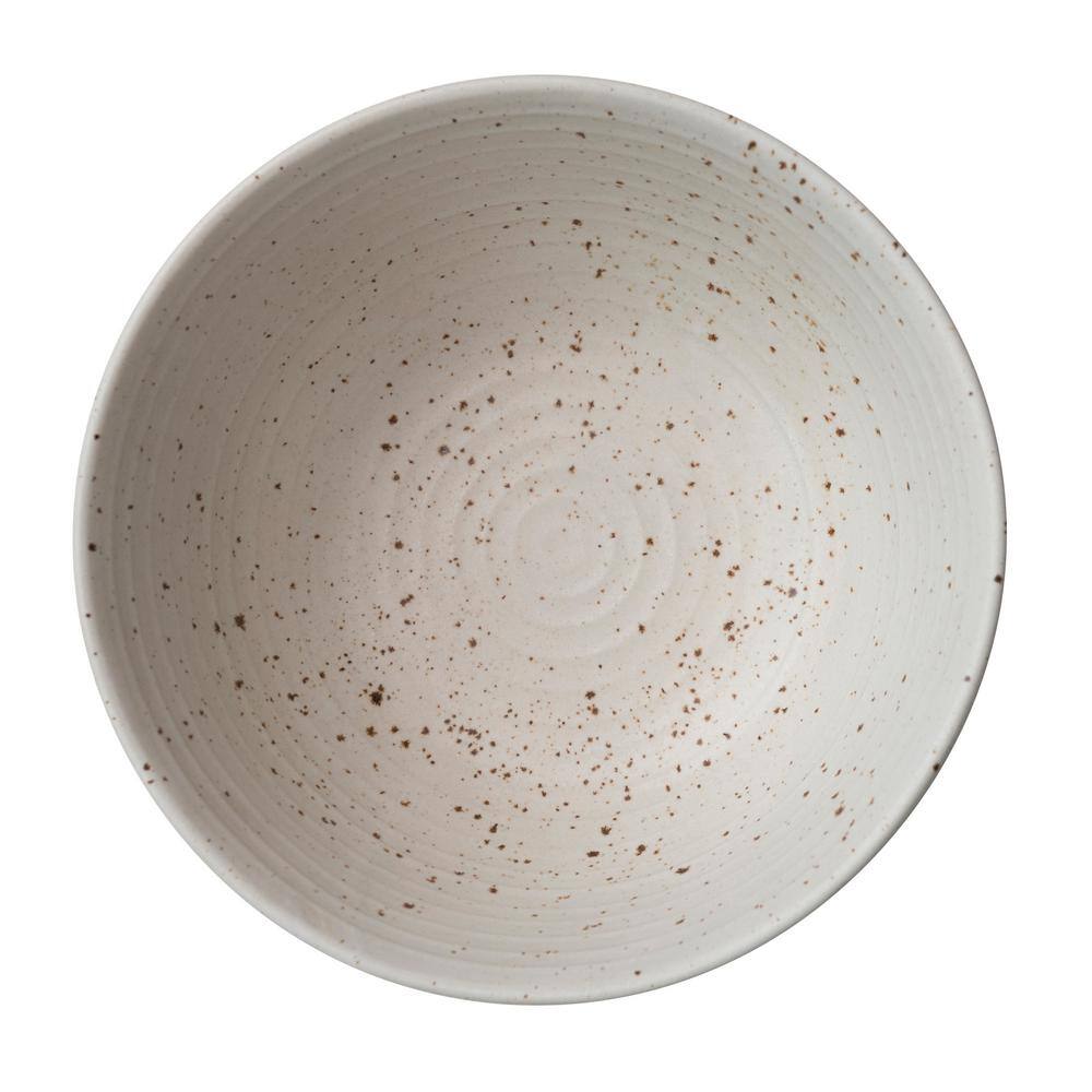 11.5 in. 352 fl.oz White Reactive Glaze Stoneware Serving Bowl - Hercitys