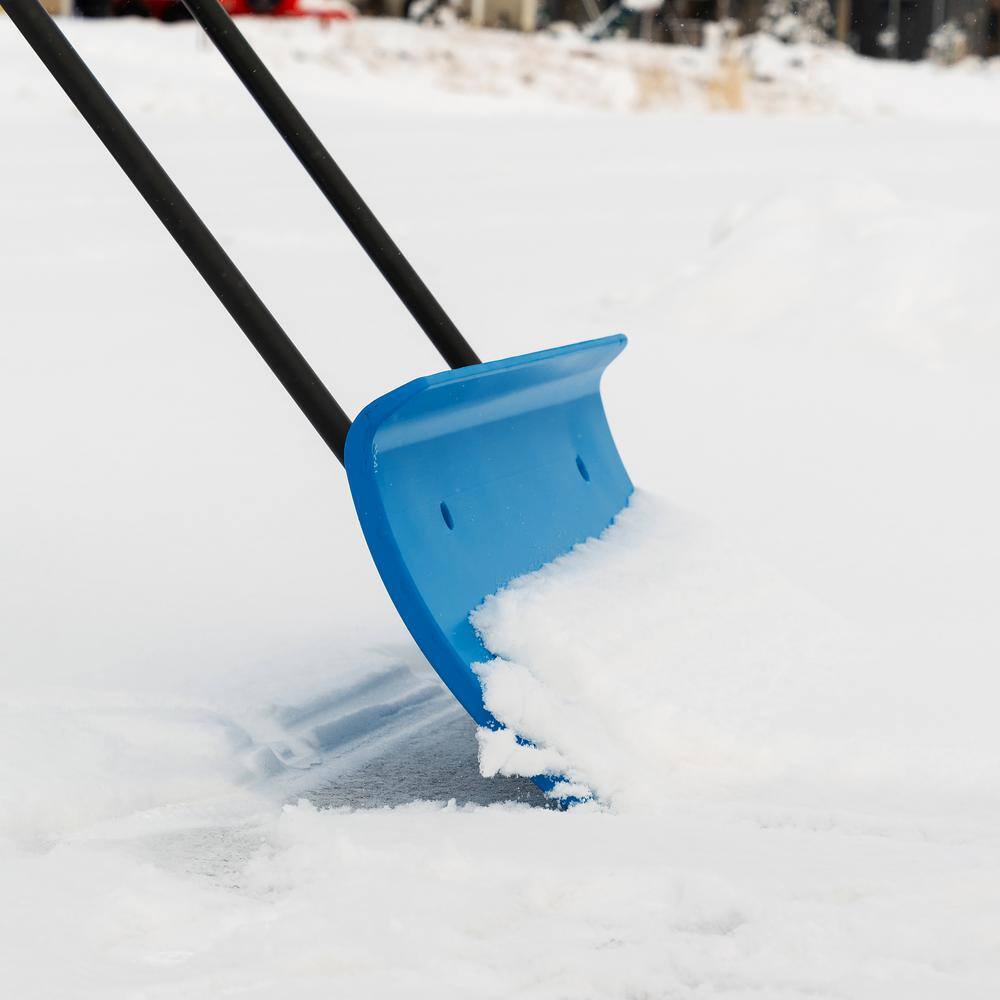51 in. Steel Handle Hard Plastic Snow Shovel Pusher - Hercitys